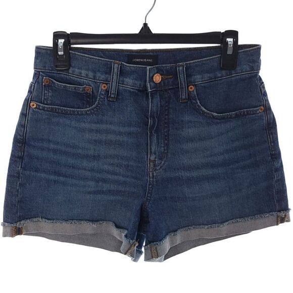 J.Crew/Jeans High Rise Blue Denim Roll Up Short Womens Size 26 - Picture 1 of 9